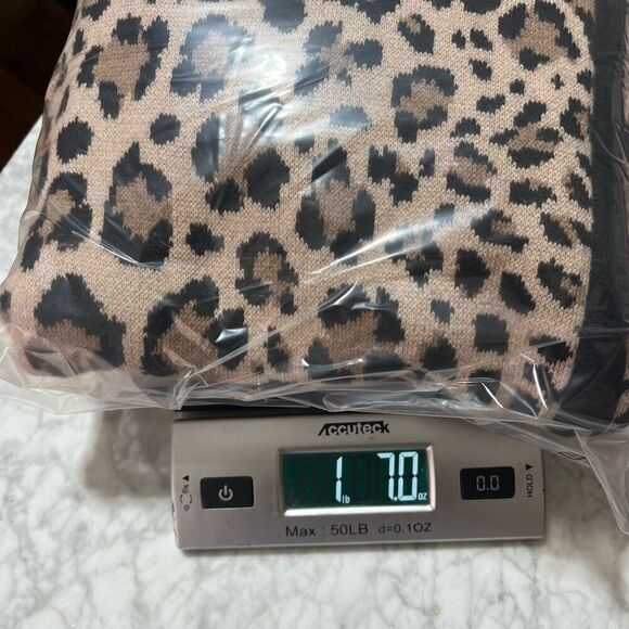 Jones New York Womens Full Zip Poncho size Small/Medium Leopard Print - Picture 12 of 13